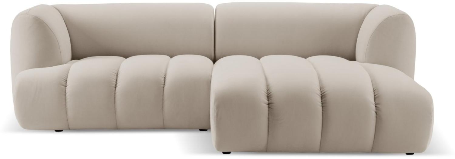 Micadoni Modulares Ecksofa Harry 3-Sitzer Rechts Samtstoff Ecru Bild 1