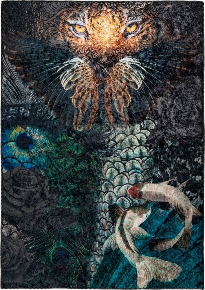 Giantore Teppich Exus 220 Multi 120cm x 170cm, rechteckig, Bedrucktes Design, Glanzgarn, geeignet für Fussbodenheizung Bild 1