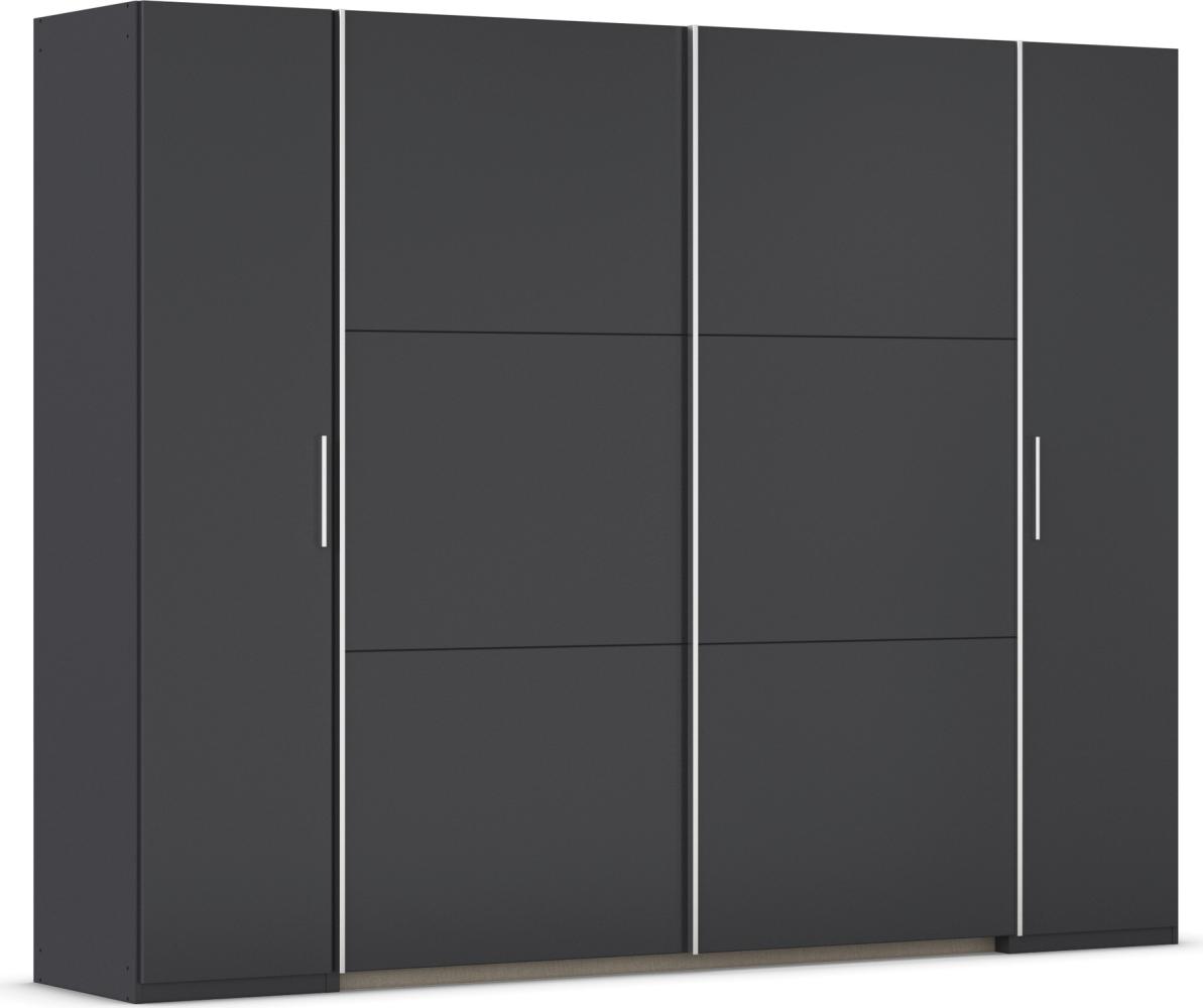 rauch Kleiderschrank, Dreh- und Schwebetürenschrank KRONACH, 4-türig, Grau metallic, 268x210x59cm Bild 1