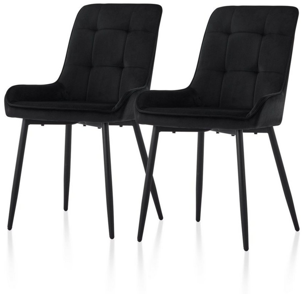 Ofcasa Esszimmerstuhl Polsterstuhl (2er Set), Samt Akzentstuhl mit Rückenlehne Bild 1