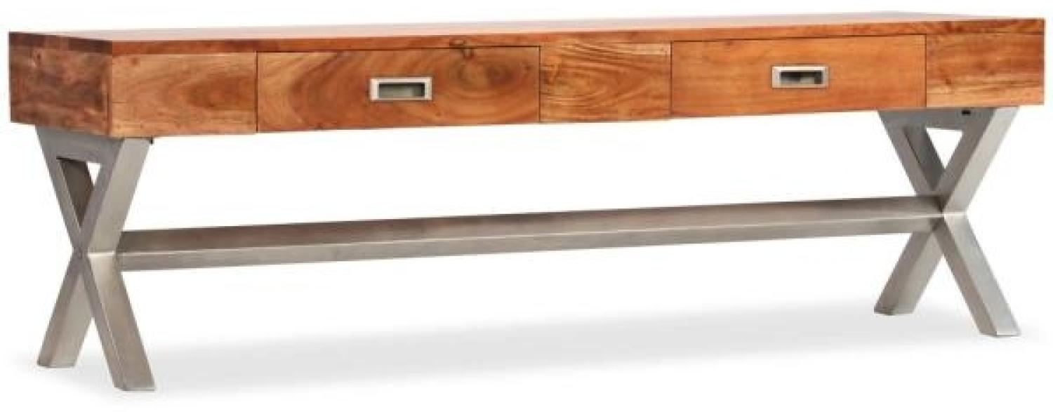 vidaXL TV-Schrank mit Schubladen Massivholz Akazie 140 cm 245373 Bild 1