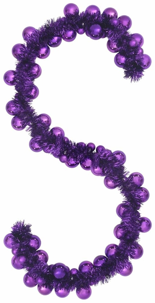 vidaXL Weihnachtskugelgirlande Lila 186 cm Polystyrol 42019694 Bild 1