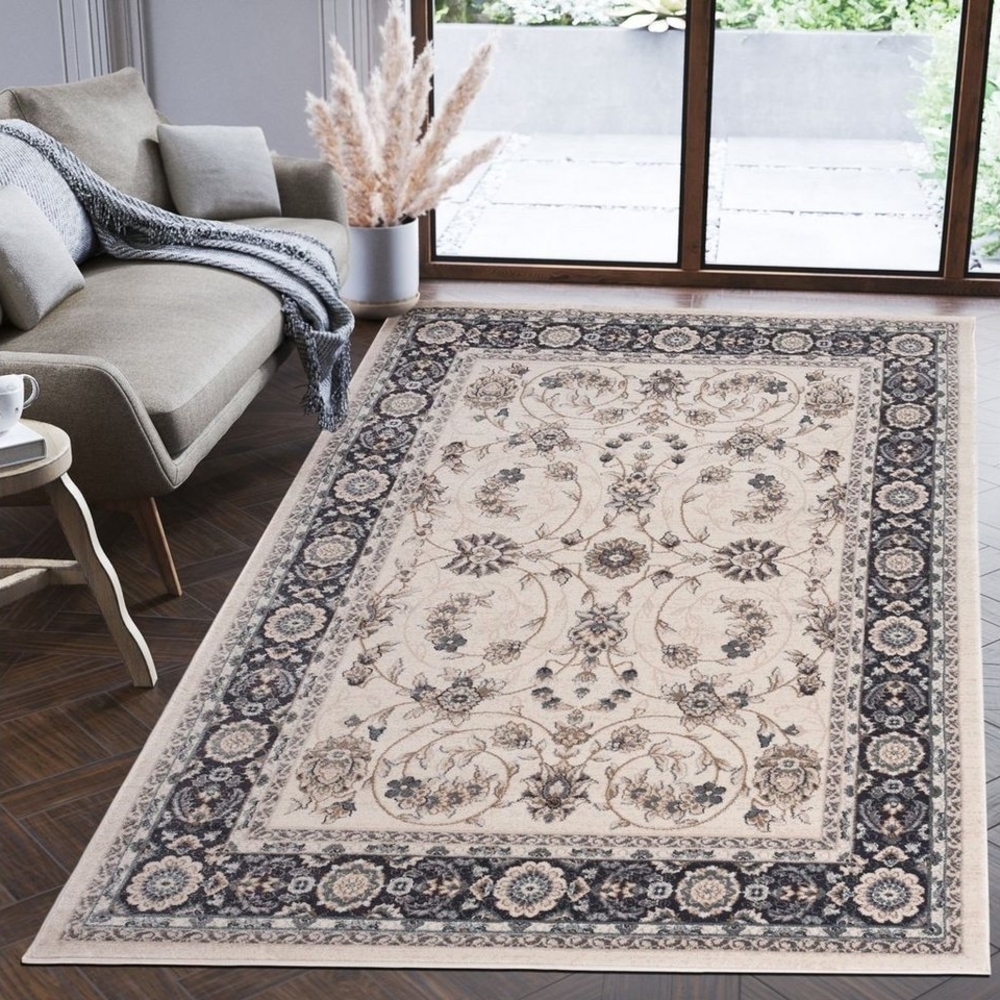 Mazovia Orientteppich Oriente Teppich - Traditioneller Teppich Orient Beige Grau, 60 x 100 cm, Geeignet für Fußbodenheizung, Pflegeleicht, Wohnzimmerteppich Bild 1