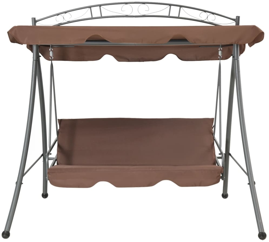 vidaXL Hollywoodschaukel mit Bettfunktion und Dach Kaffeebraun 43242 Bild 1