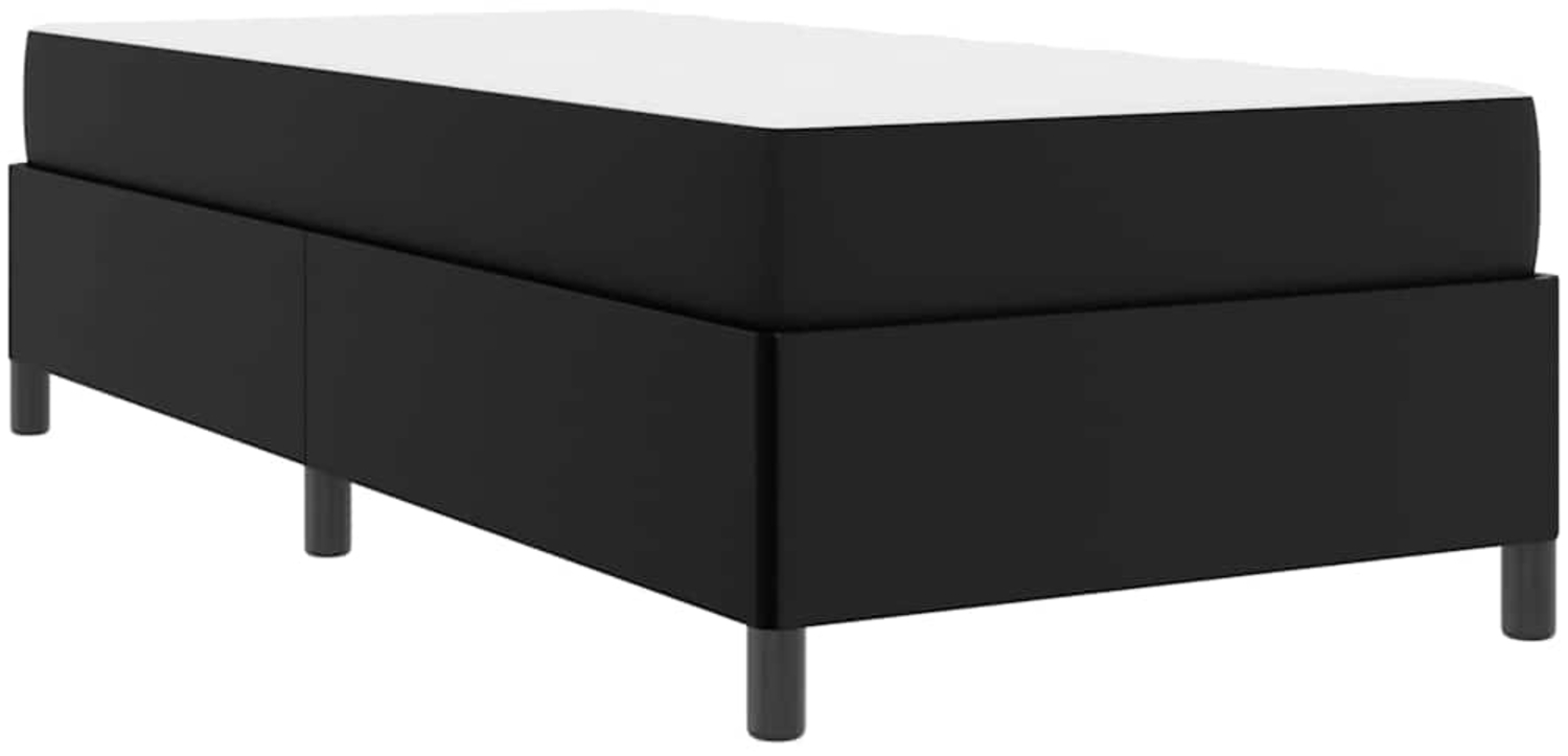 vidaXL Bettrahmen mit Matratze Schwarz 100 x 200 cm Stoff 3398984 Bild 1