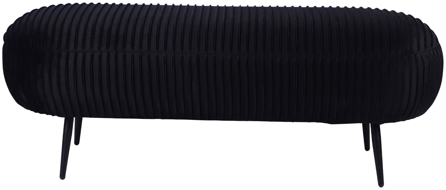 Sitzbank Milano, Stoff, Schwarz, 120 x 40 x 40 cm Bild 1