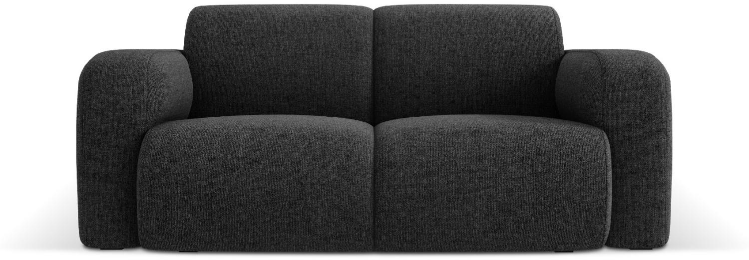 Micadoni Boucle Sofa Molino 2-Sitzer Chenille Schwarz Bild 1