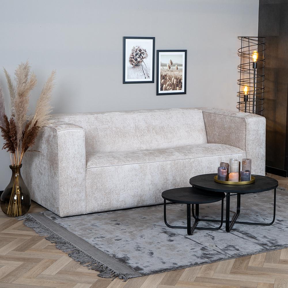 Bronx71 Chenille Sofa Memphis 2,5-Sitzer weiß/beige Bild 1