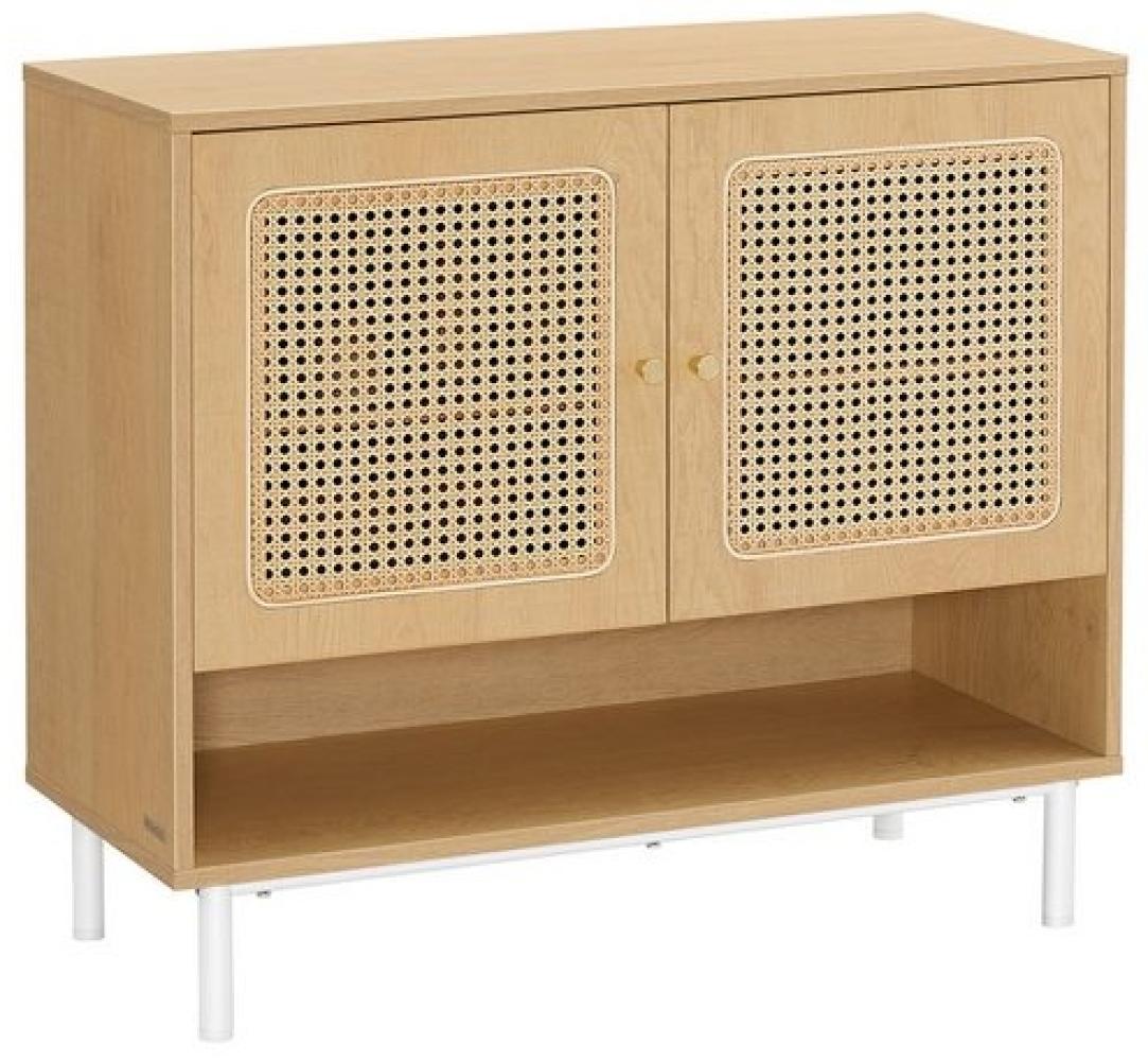 Vasagle Schuhschrank 3 Ebenen, Schrank, mit Türen im Rattan-Look, höhenverstellbare LBCDE049N01 Bild 1