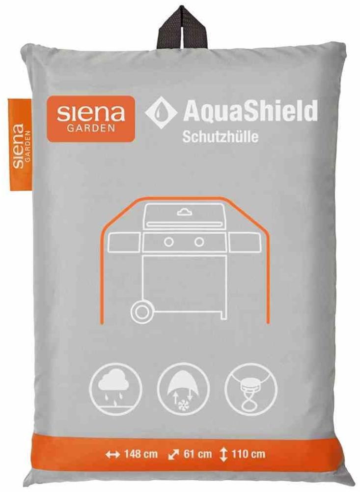 AquaShield Gas-Grillhülle L 148x61xH110 cm hellgrau, 100% Polyester Bild 1