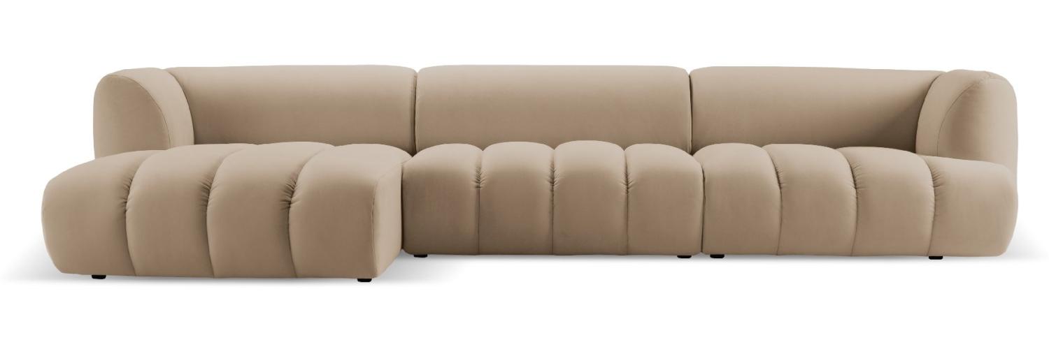 Micadoni Modulares Ecksofa Harry 5-Sitzer Links Samtstoff Sand Bild 1