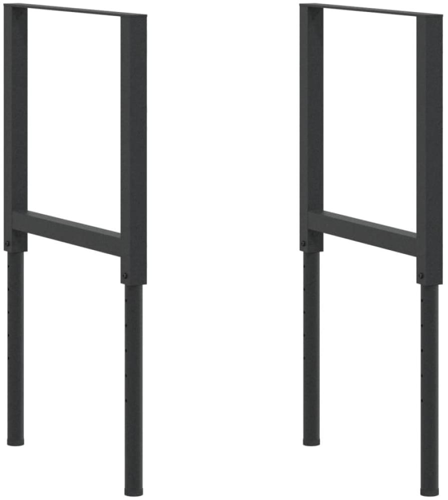 vidaXL Werkbankgestell Verstellbar 2 Stk. Metall 55x(69-95,5) cm 147931 Bild 1