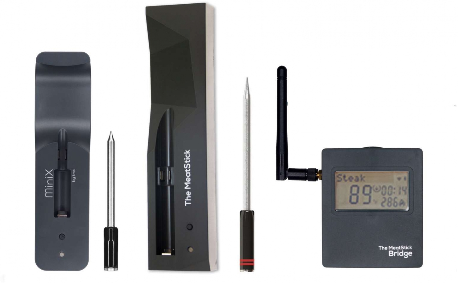 The Meat Stick & Meat Stick Mini X - WiFi Combo SET 8 mit Ladegerät Kabelloses BBQ Grillthermometer Bild 1