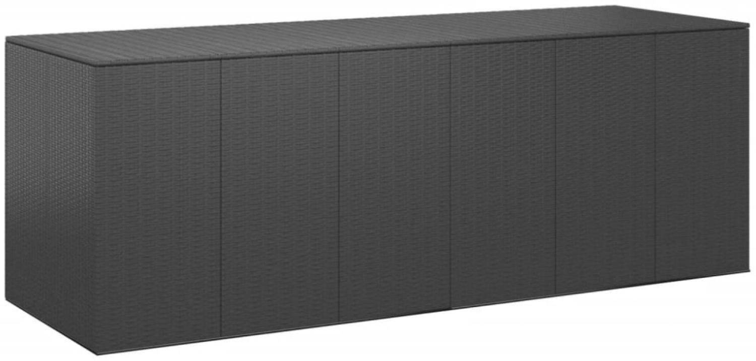 vidaXL Garten-Kissenbox PE Rattan 291x100,5x104 cm Schwarz 317235 Bild 1