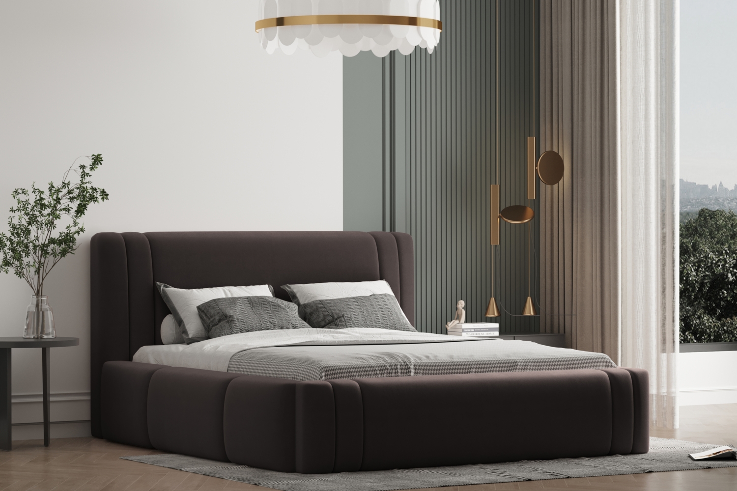 Polsterbett ROLF-OM 140x200 mit Bettkasten und Lattenrost. Farbe: VELUTTO 6 Bild 1