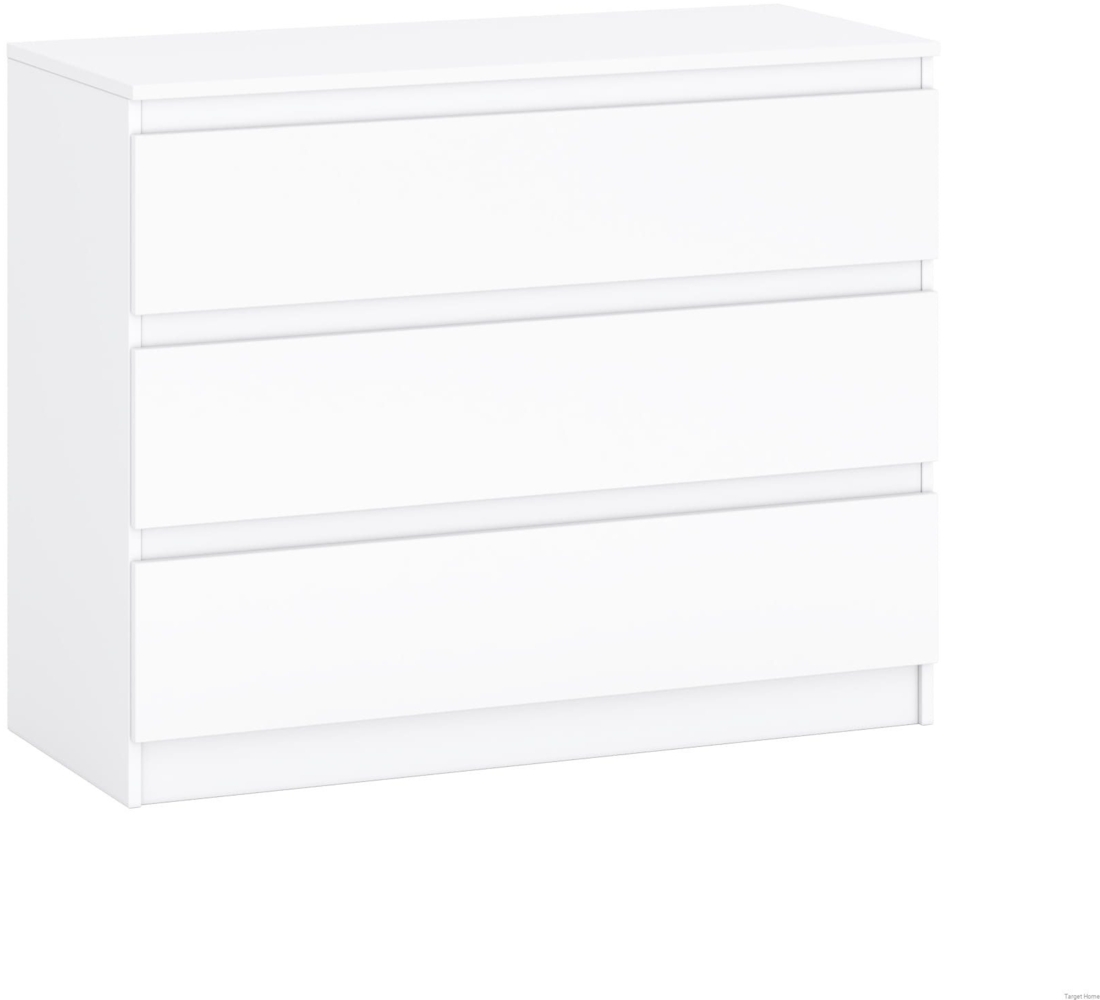 TARGET HOME Eckkommode Vielseitige Kommode Schubladenschrank, Sideboard, Mehrzweckschrank weiß oder artisan-eichenholz (H 84.5 x T 45 x B 106 cm) Bild 1