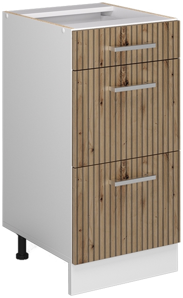 Küchenunterschrank R-Line Artisan-Eiche 40 cm mit Schubladen, ohne Arbeitsplatte Vicco Bild 1