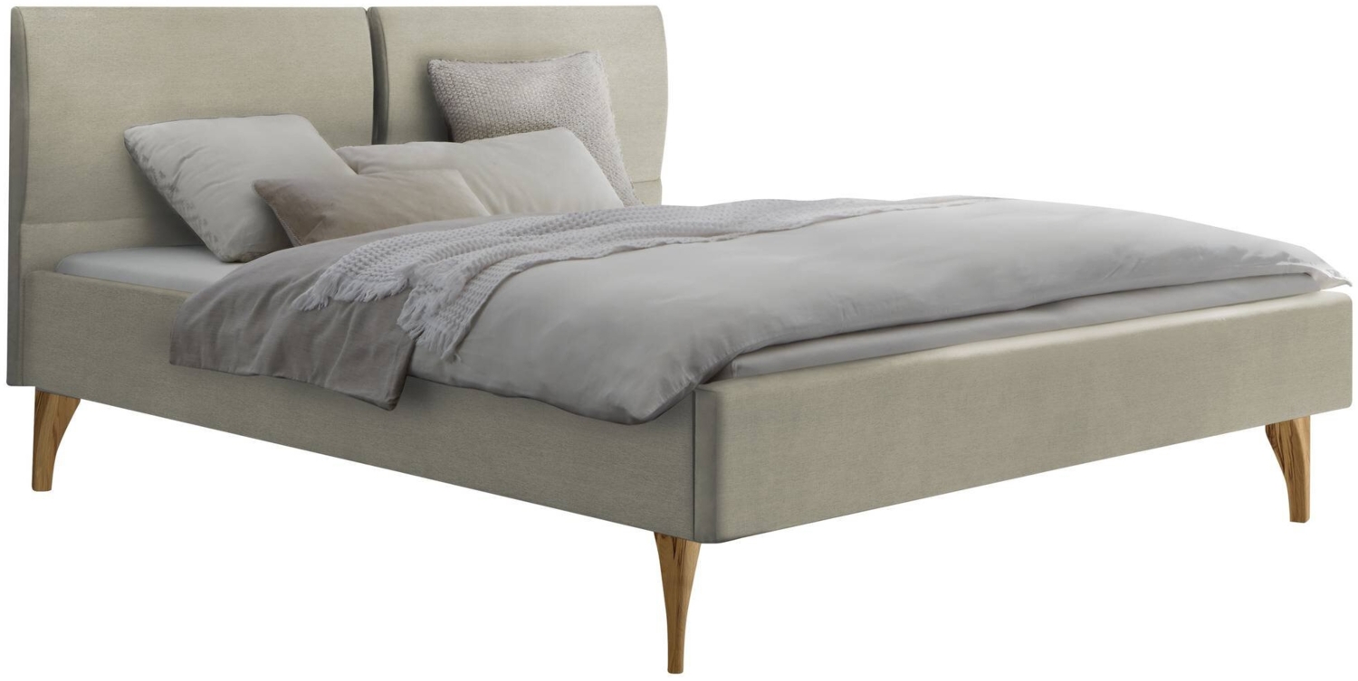 Hasena Dream Pronto Tamara Polsterbett 140x200 Wildbuche natur, geölt 327-Pepe beige Bild 1