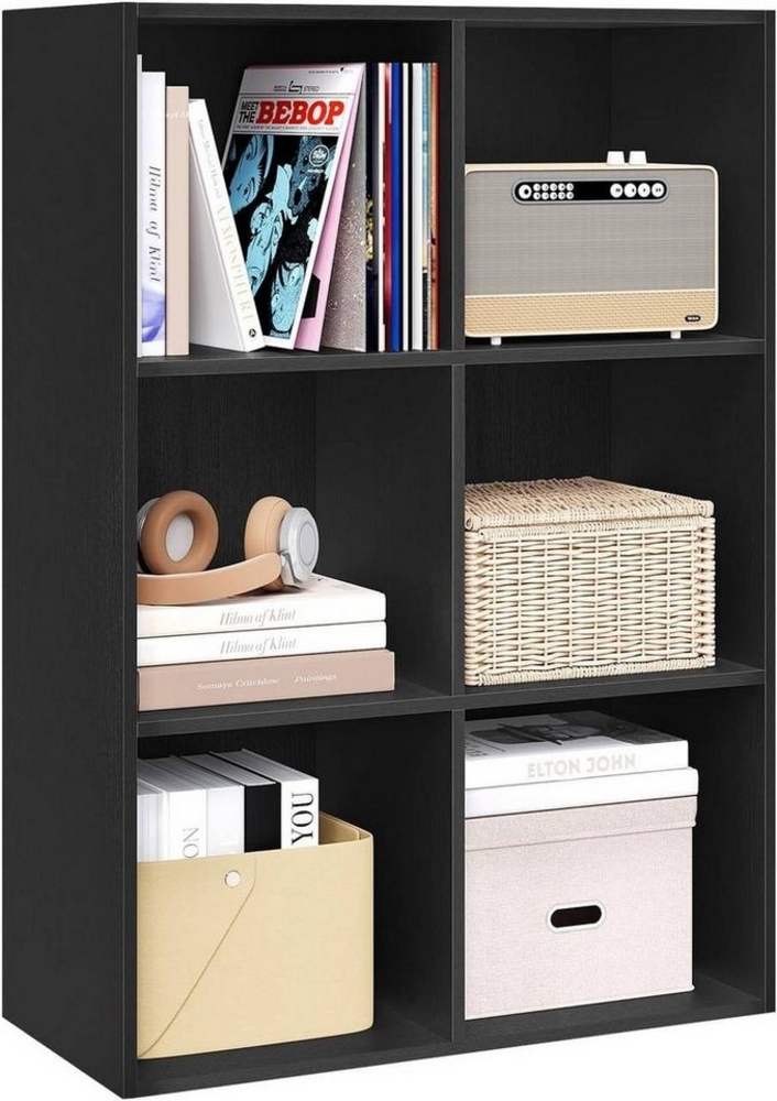 Woltu Bücherregal, 1-tlg, mit 6 Fächern, Würfelregal Standregal, 29x89x59,6 cm Bild 1