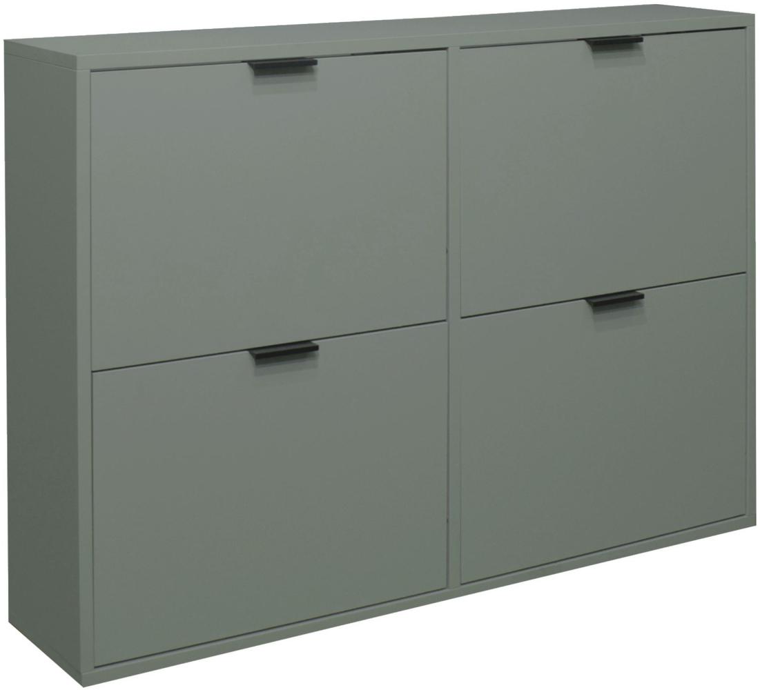 Schuhschrank Erna 120x25x86 Pinie Green matt Lack 14785 Bild 1