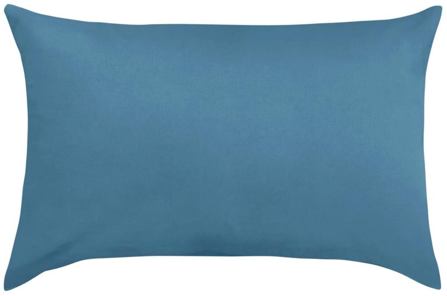 Traumschlaf Basic Single Jersey Kissenbezug|40x60 cm| blau Bild 1