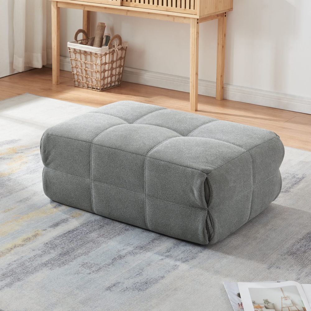 Fußhocker Koskyvn 35 x 80 x 55 cm Textil Grau [en. casa] Bild 1