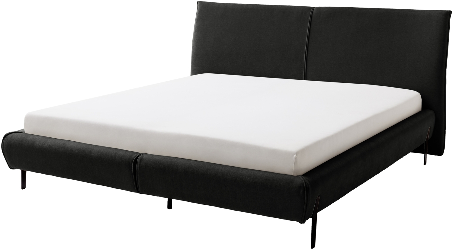 Polsterbett >Pula< in Anthrazit, 180x200 cm Liegefläche - 215x106x228cm (BxHxT) Bild 1