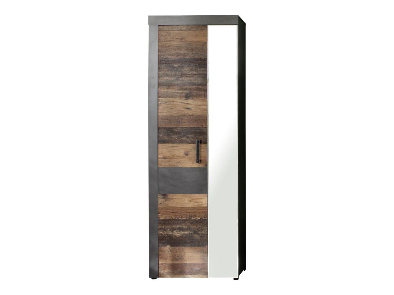 Garderobenschrank Indy in Used Wood und Matera grau 65 cm Bild 1