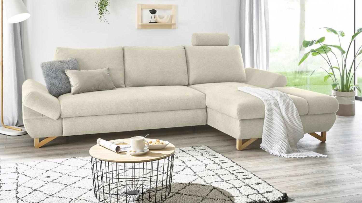 Ecksofa Skalm in beige 284 cm Bild 1