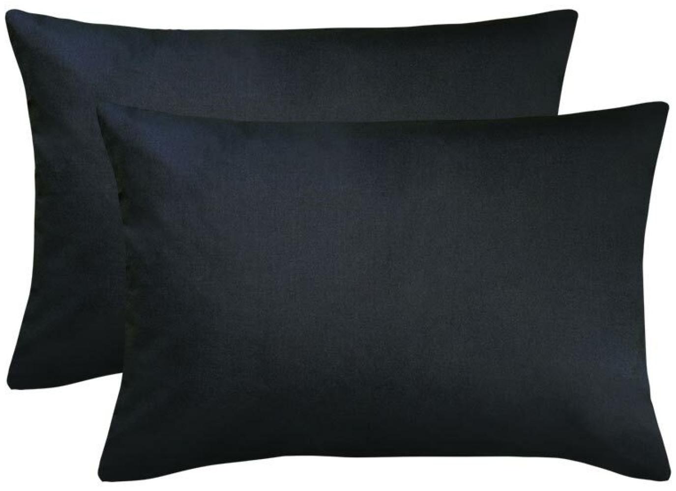 BettwarenShop Single Jersey Kissenbezug Ulm 2er Pack|40x60 cm| titanium Bild 1