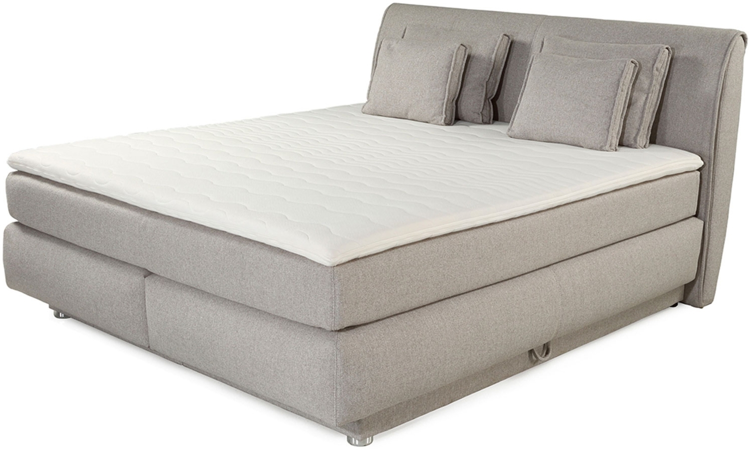 Boxspringbett Cord Max / Carla Max, Stoff, Beige, 189 x 112 x 223 cm Bild 1