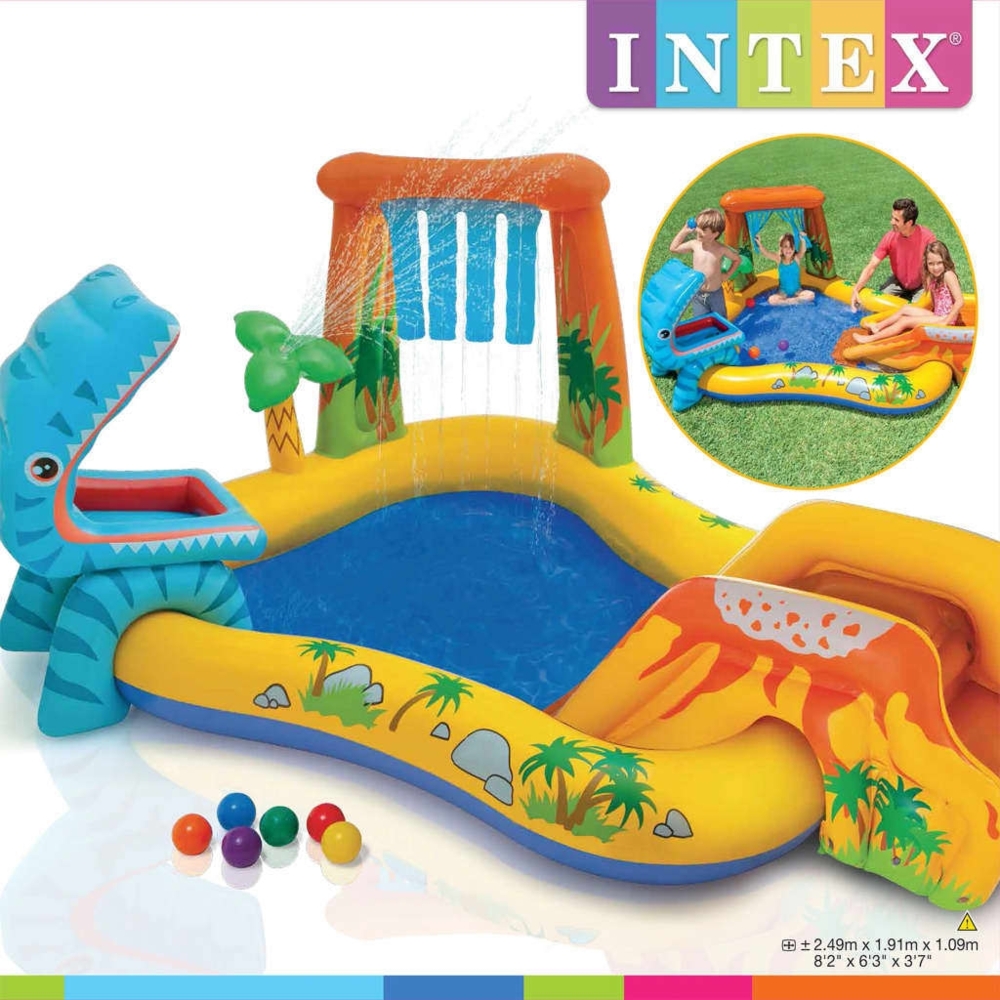 Intex Pool Aufblasbar Dinosaur Play Center 249x191x109 cm 57444NP 3202796 Bild 1