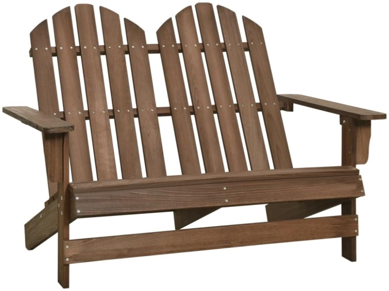 vidaXL Adirondack-Gartenbank 2-Sitzer Massivholz Tanne Braun 315901 Bild 1