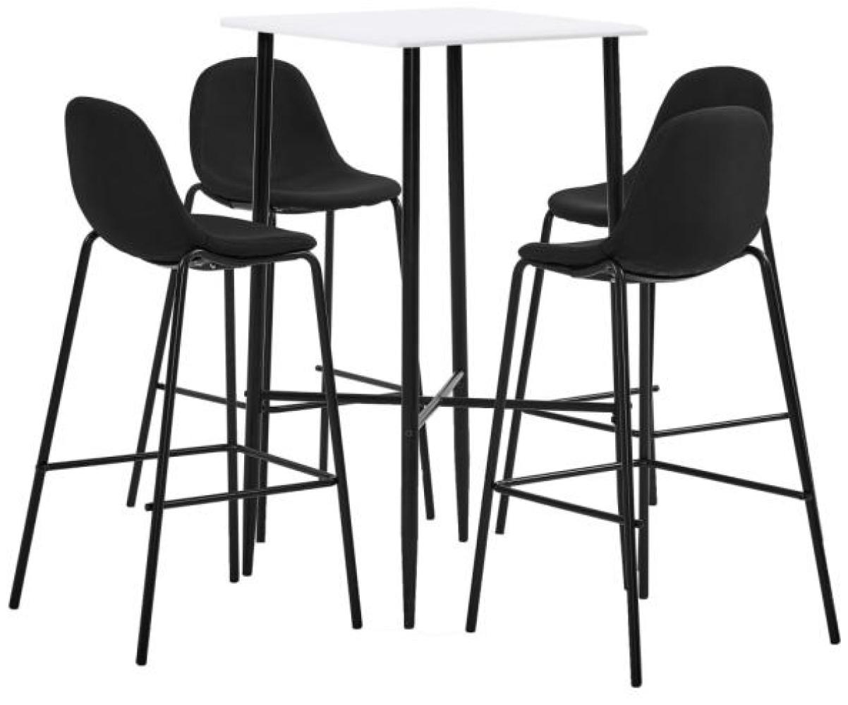 vidaXL 5-tlg. Bar-Set Stoff Schwarz 3050017 Bild 1