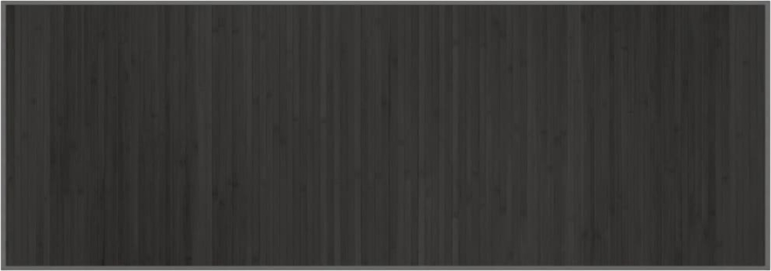 vidaXL Teppich Rechteckig Grau 70x200 cm Bambus 376874 Bild 1