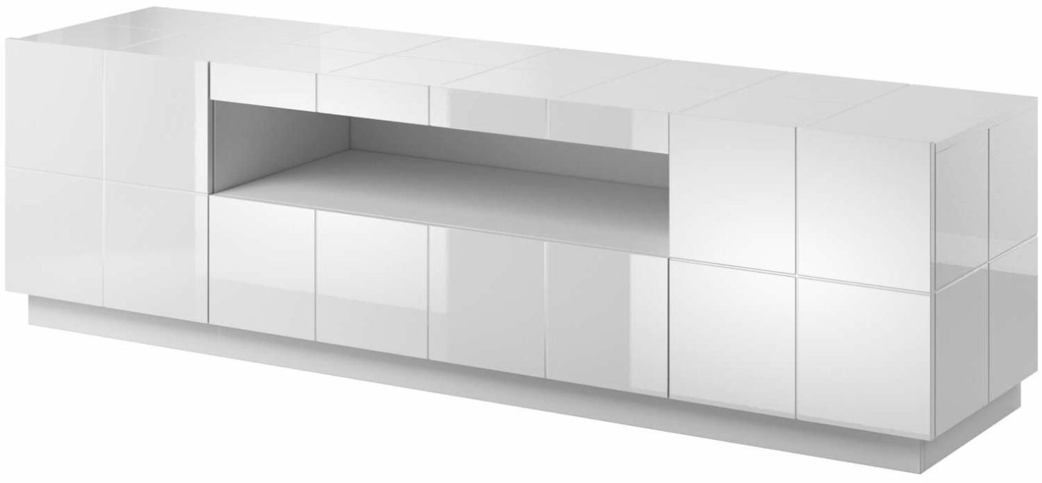 Stylefy Rema Lowboard Weiß Hochglanz Bild 1