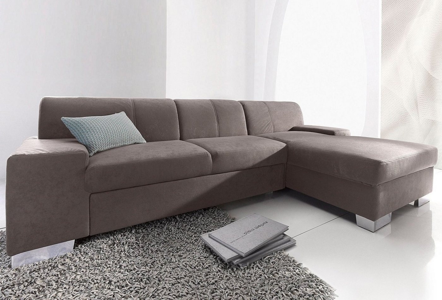 DOMO collection Ecksofa Star, zeitlose Formensprache, elegante Optik, L-Form, wahlweise mit Bettfunktion Bild 1