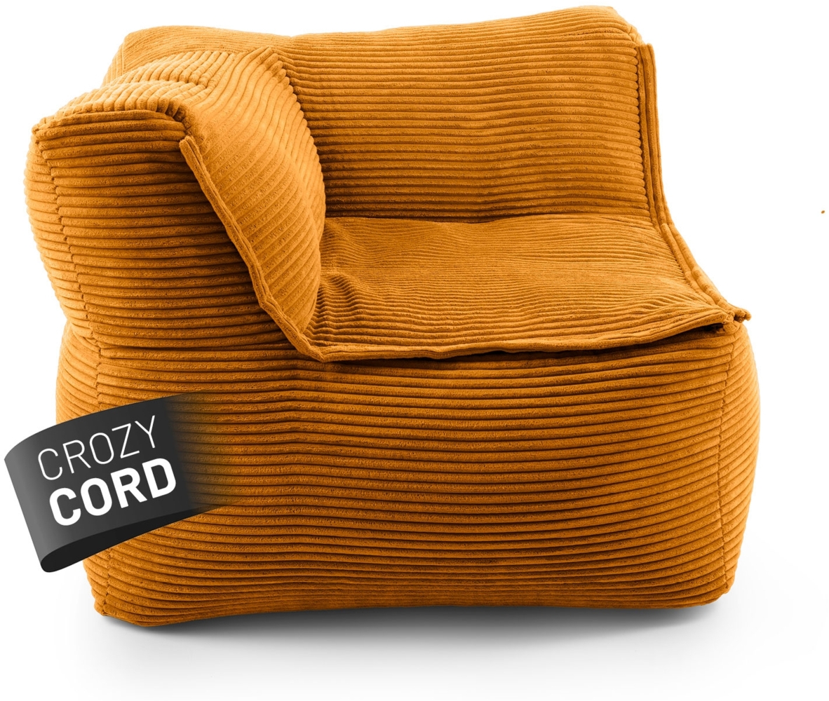 Lumaland Sitzsack Lumaland Sitzsack-Sofa Modular Cord 81x81x70cm Ecke links, Sessel wasserfest abnehmbarer Bezug erweiterbar waschbar Bild 1