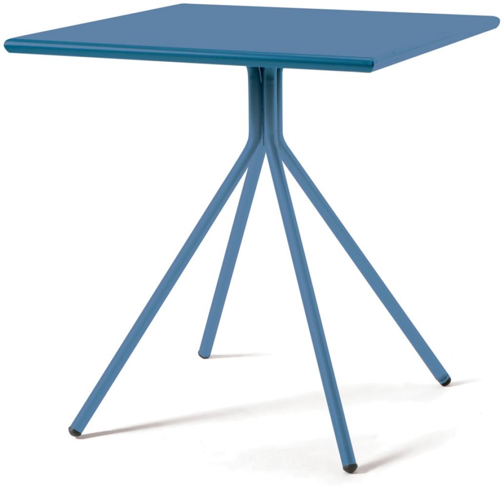 Outdoortisch Rick 80x80x75 cm blau Bild 1