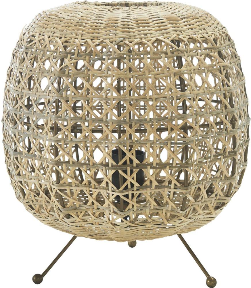 PR Home Wickham Rattan Tischleuchte aus Natur Bast Fasern beige 30cm E27 Bild 1