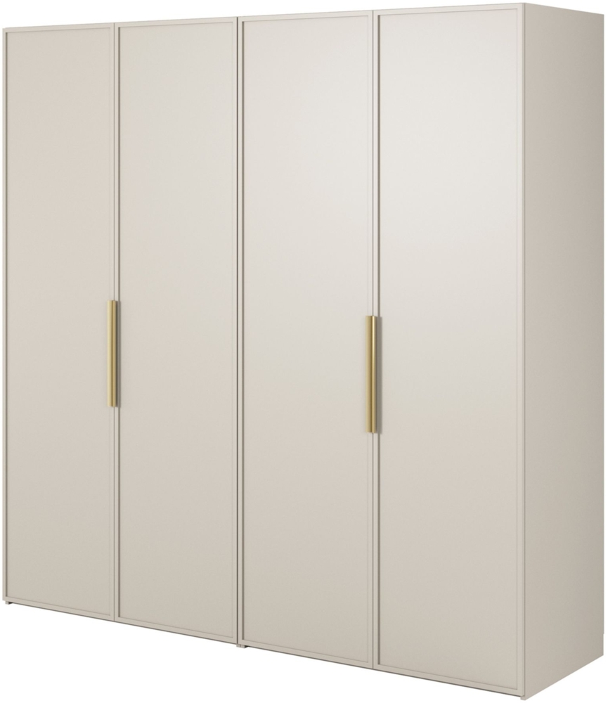 Selsey 'Frame' Kleiderschrank 4-türig mit 2 Kleiderstangen, greige 200 x 200 x 57 cm Bild 1