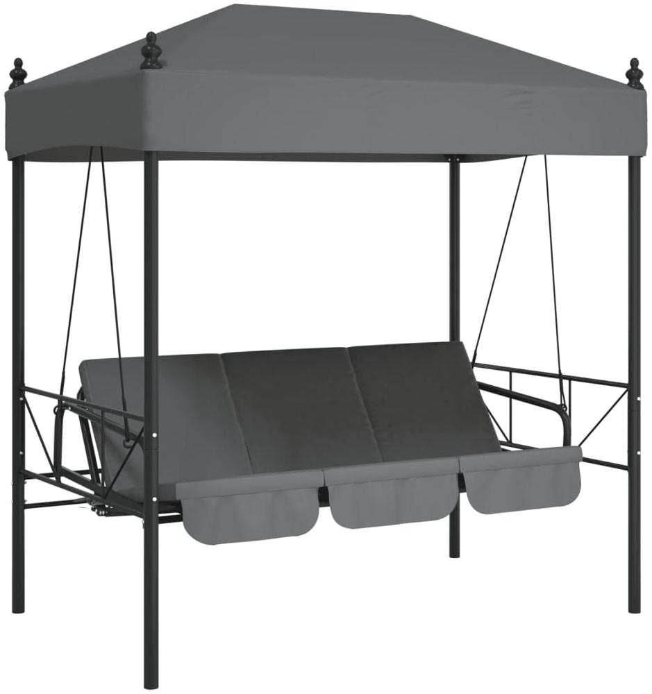 vidaXL Hollywoodschaukel mit Dach Dunkelgrau Stahl 4008901 Bild 1