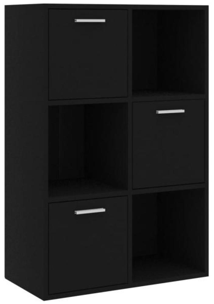 vidaXL Lagerschrank Schwarz 60x29,5x90 cm Holzwerkstoff 801135 Bild 1