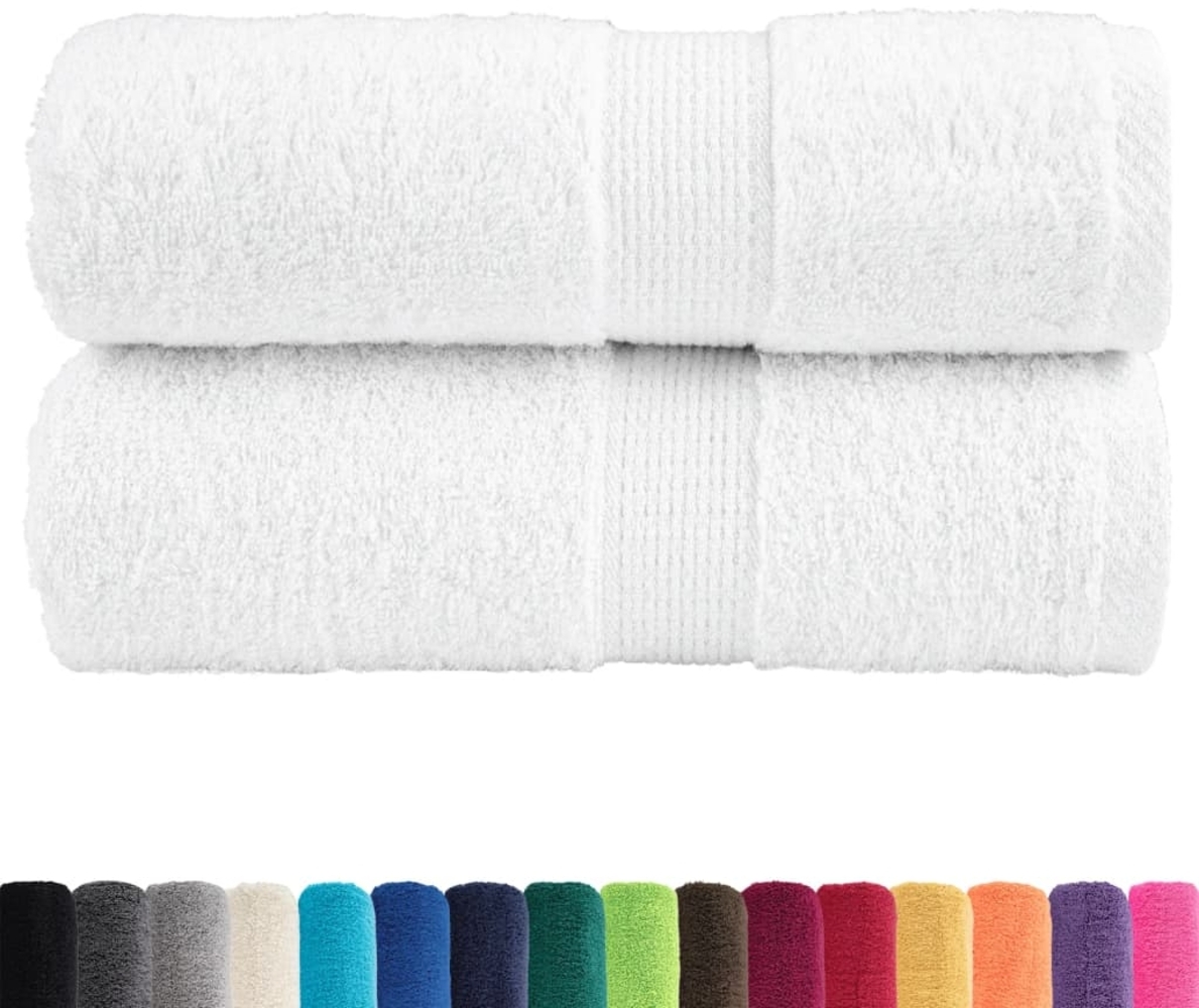 vidaXL Premium Waschhandtücher SOLUND 2 Stück Weiß 30x30cm 600gsm 137116 Bild 1