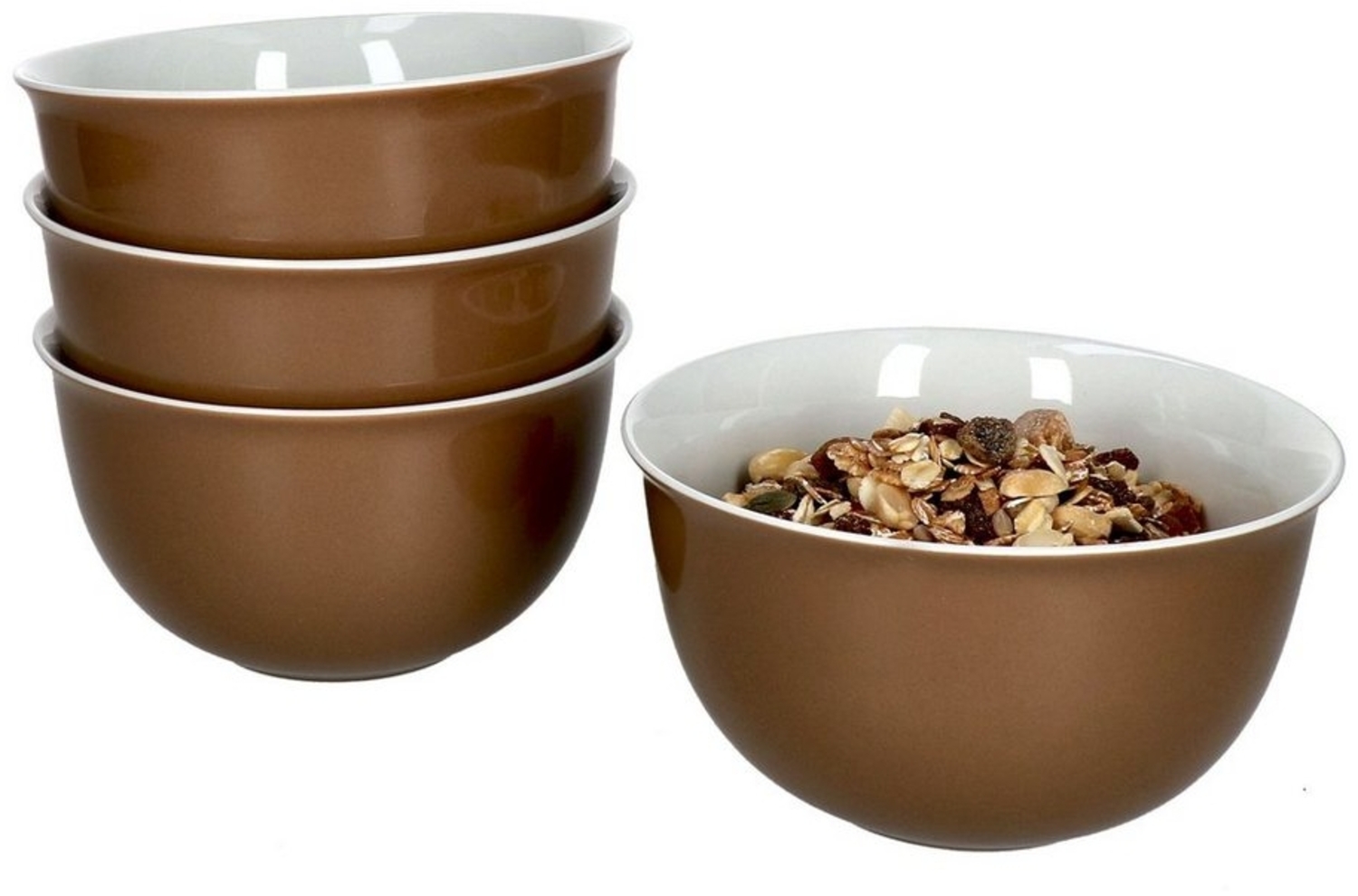 4er Set Nougat Doppio Schalen Ø 14 cm Braun Schälchen Antipasti, Dips, Chips & Co. Snack-Schüssel Dessert-Bowl Ritzenhoff Bild 1