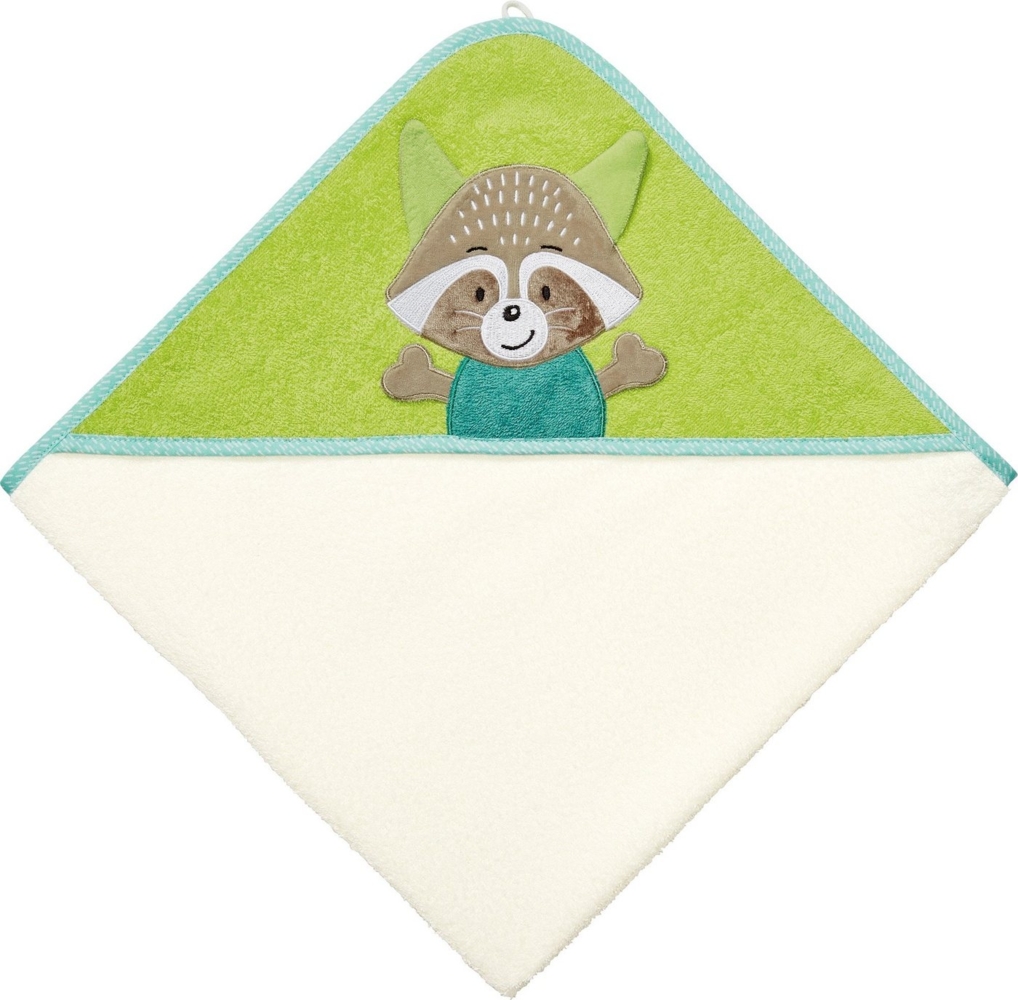 Erwin Müller Kapuzenhandtuch Kapuzenbadetuch "Waschbär", Frottier, Walk-Frottier Uni Bild 1