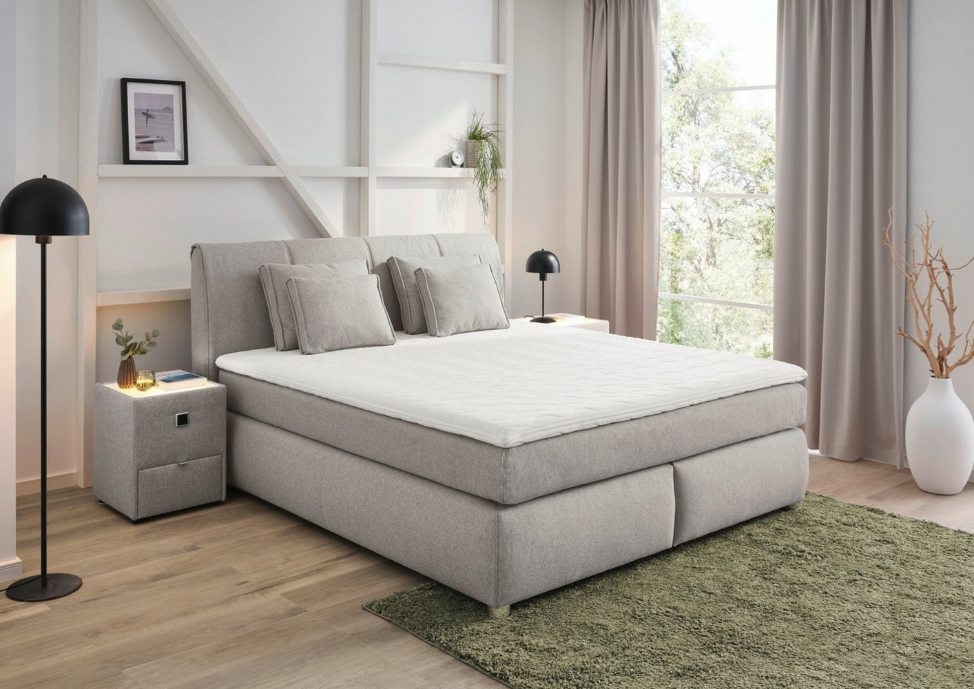 Jockenhöfer Gruppe Boxspringbett "Carla", OTTOs Choice! Topseller, wahlweise mit oder ohne Bettkasten, inkl. 4 Kissen, erhältlich in den Breiten 160 & 180cm Bild 1