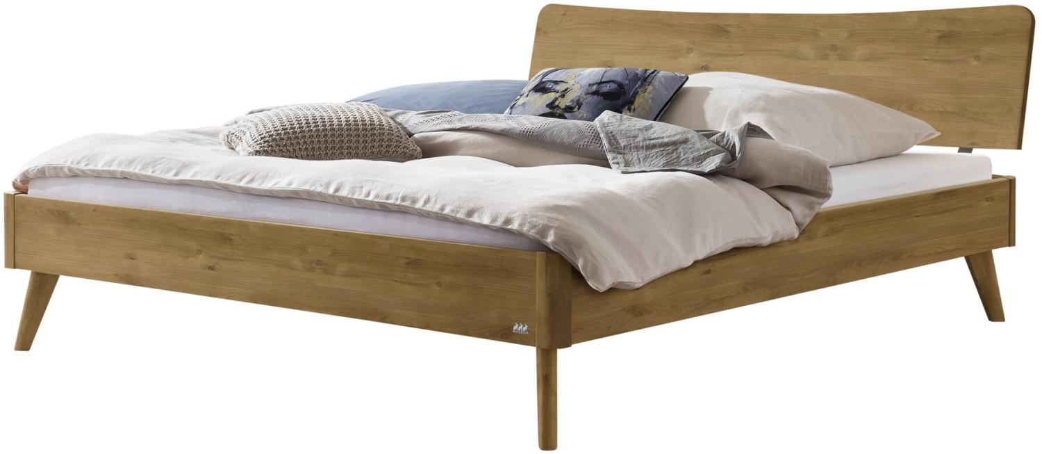 Hasena Lounge Caluso 160x210 Wildeiche natur, geölt - Fusshöhe 25 cm Massivholzbett Bild 1