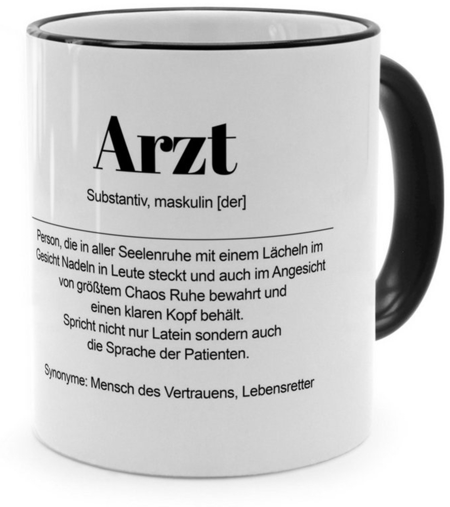 PhotoFancy Tasse mit Definition 'Arzt' - Tasse mit Spruch, Tasse Standard - Henkel & Rand: Schwarz Bild 1