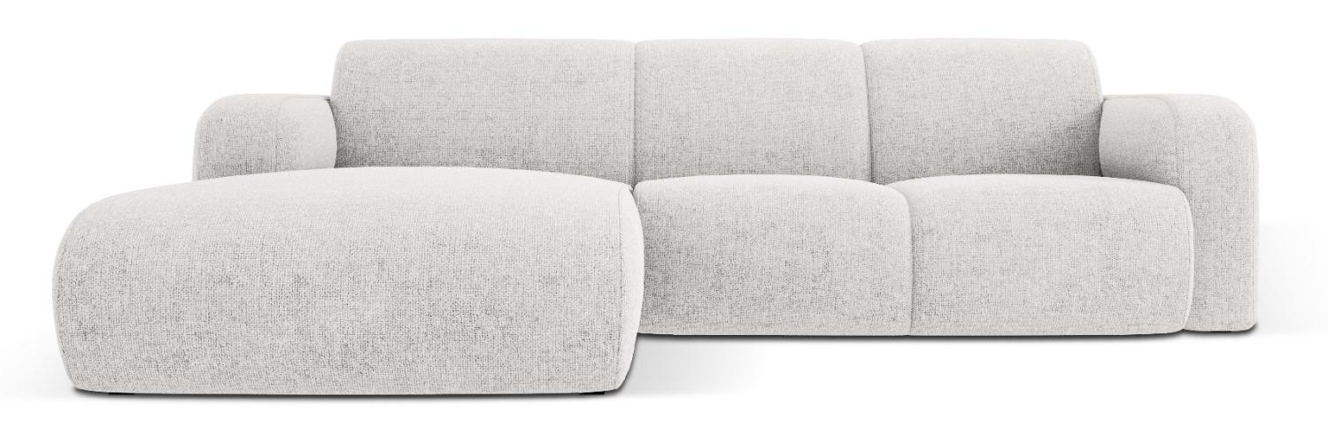 Micadoni Boucle Ecksofa Molino 4-Sitzer Links Chenille Hellgrau Bild 1